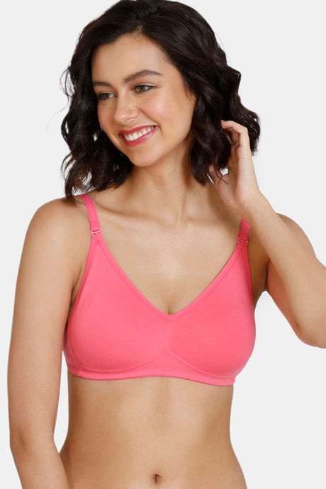 Zivame Beautiful Basics Double Layered Non Wired 3/4Th Coverage Backless Bra - Pink Lemonade — image 3